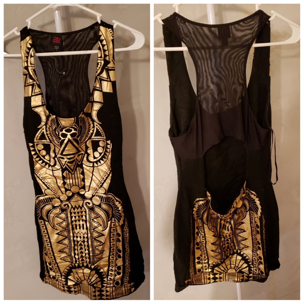 Black and gold dress